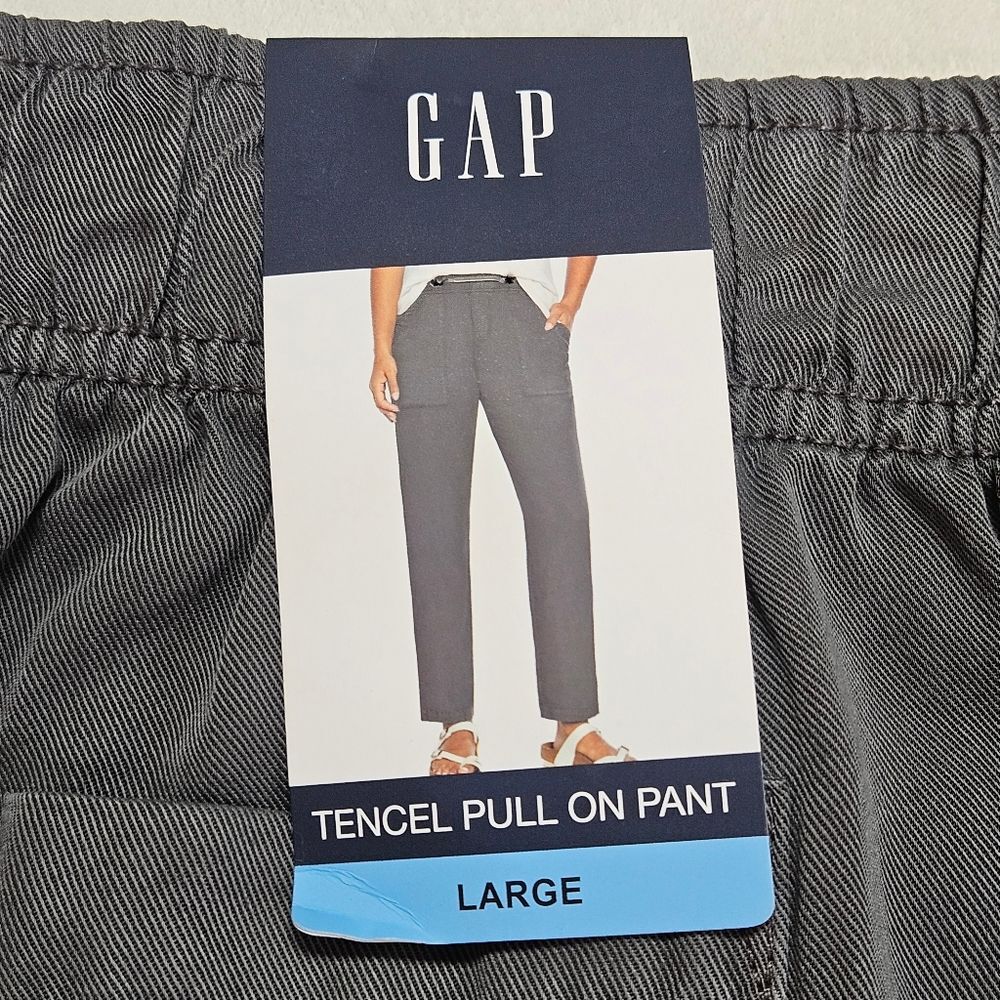 NWT Gap Women's Sz L Gray Tencel Pull On Pants - Picture 13 of 14